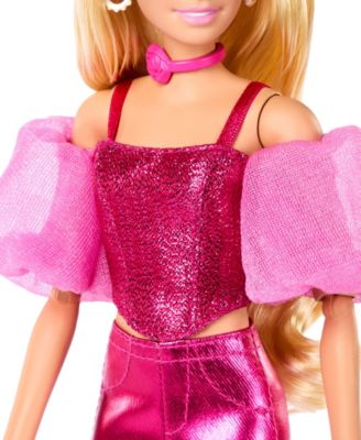 Deluxe Style Fashion Doll 5 in Metallic Pink Outfit with Corset Top and Accessories