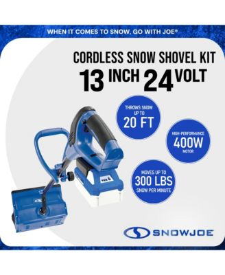 IONMAX 24-Volt Cordless Battery-Powered Snow Shovel Bundle, 13-In, Blue