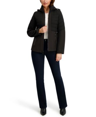Nautica - Women's Fleece-Lined Hooded Softshell Coat
