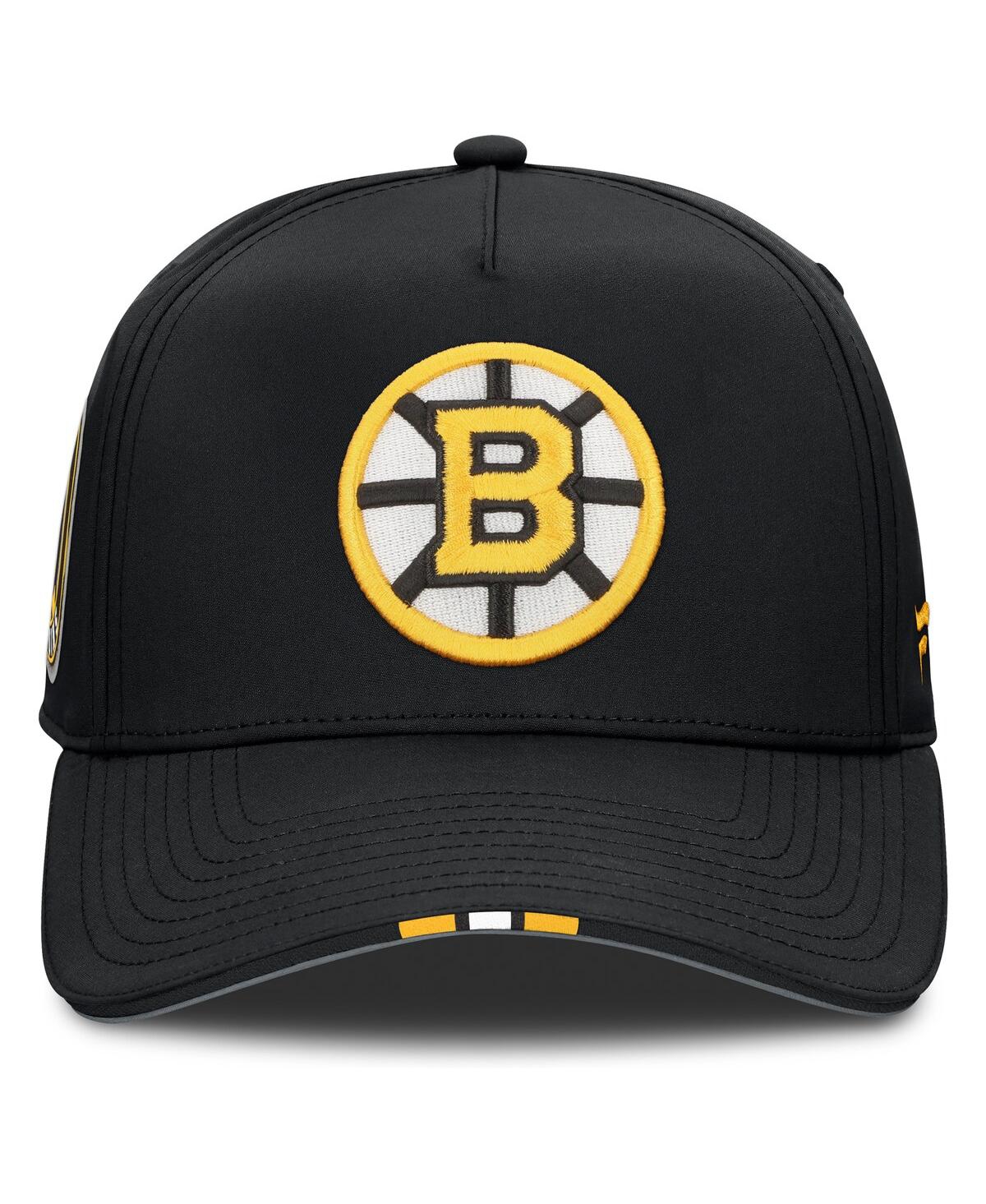 Fanatics Men's Black Boston Bruins 2025 Nhl Draft Authentic Pro On-stage Podium A-frame Adjustable Hat In Black
