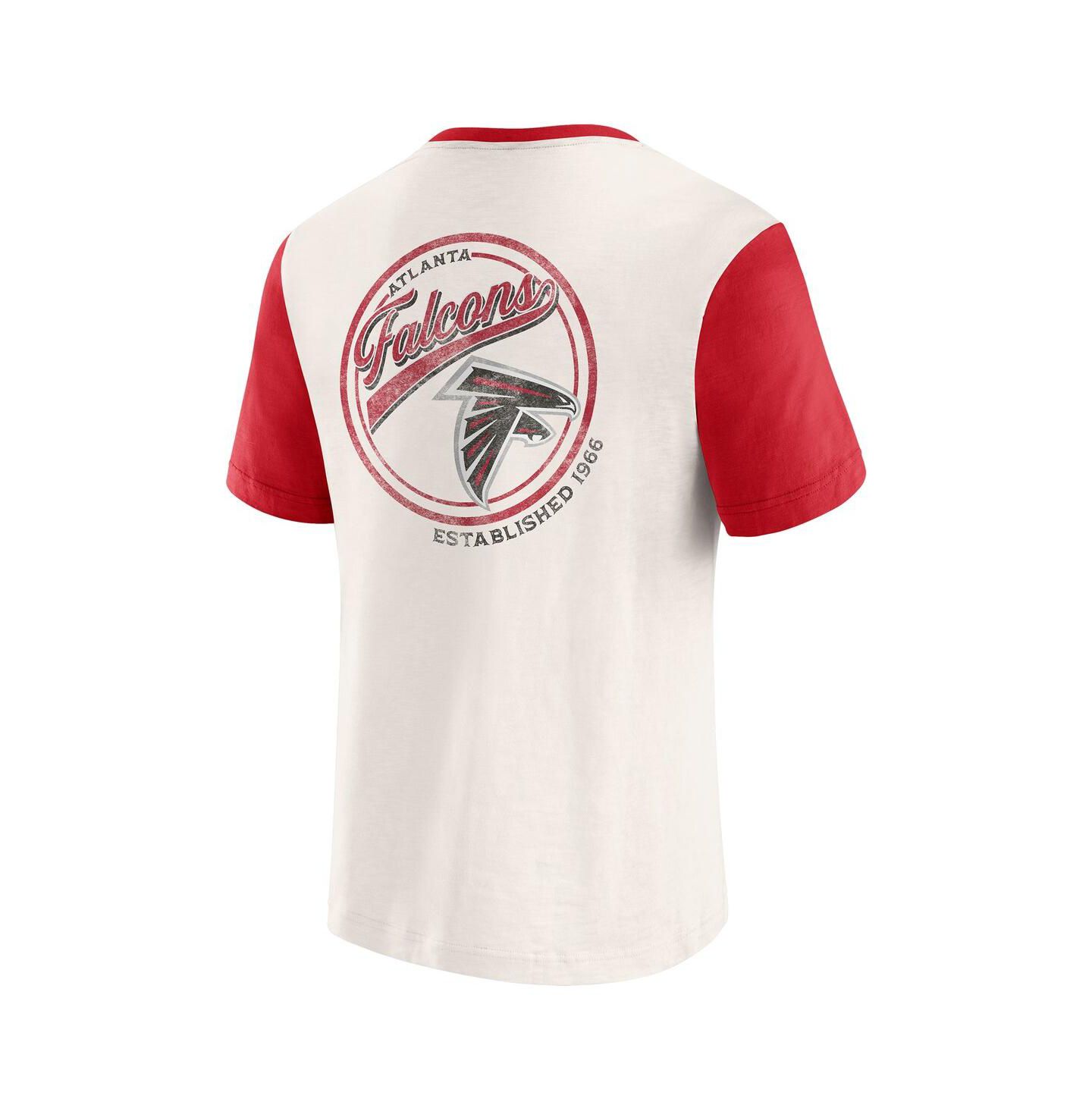 Мужская футболка Fanatics Darius Rucker Collection by Cream Atlanta Falcons Henley Color Block Slub Pocket — фото 2