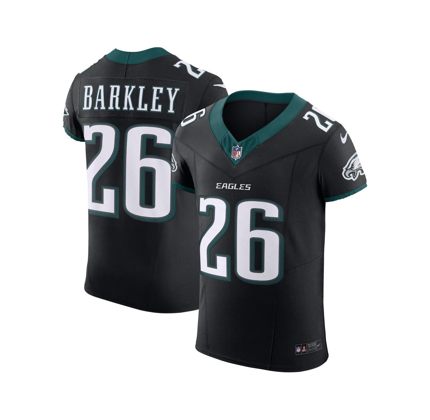 Men's Saquon Barkley Black Philadelphia Eagles Alternate Vapor F.U.S.E. Elite Jersey