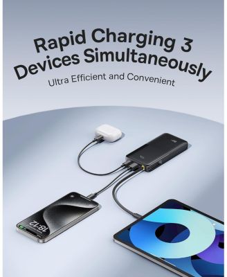 Portable Charger, 20W PD Fast Charging 10000mAh Power Bank, Built-in Braided USB C Cable Battery Pack, Travel Essentials Portable Phone Charger