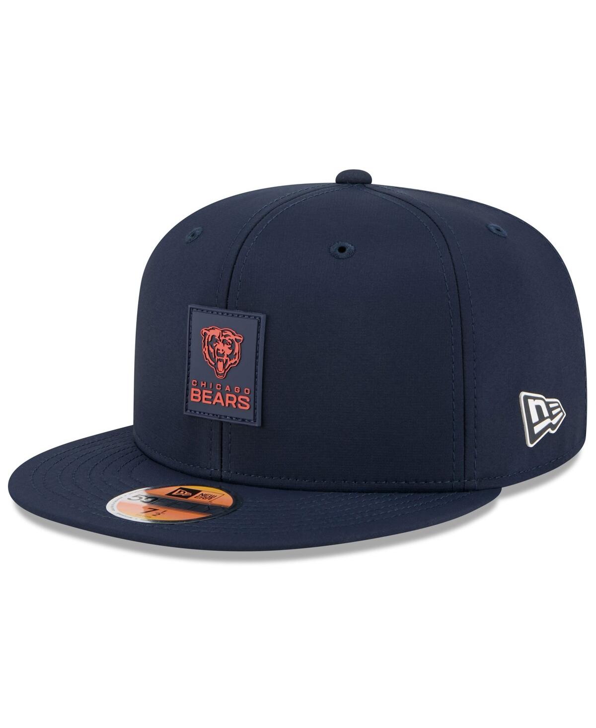 New Era Men's Navy Chicago Bears 2025 Sideline 59fifty Fitted Hat In Blue