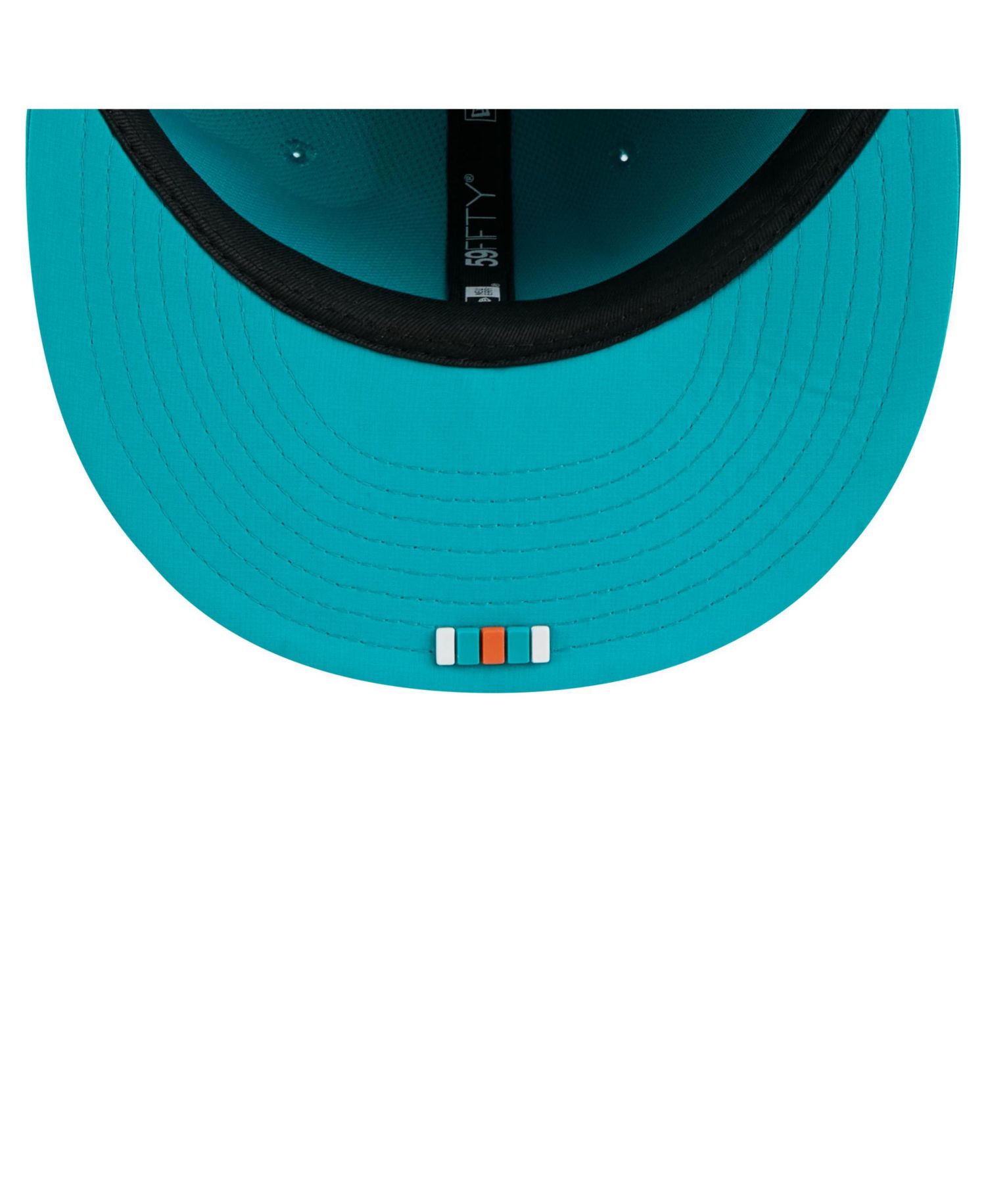Men's Aqua Miami Dolphins 2025 Sideline 59FIFTY Fitted Hat