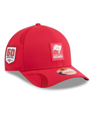 Big Boys and Girls Red Tampa Bay Buccaneers 2025 Sideline M-Crown 9FORTY Adjustable Hat
