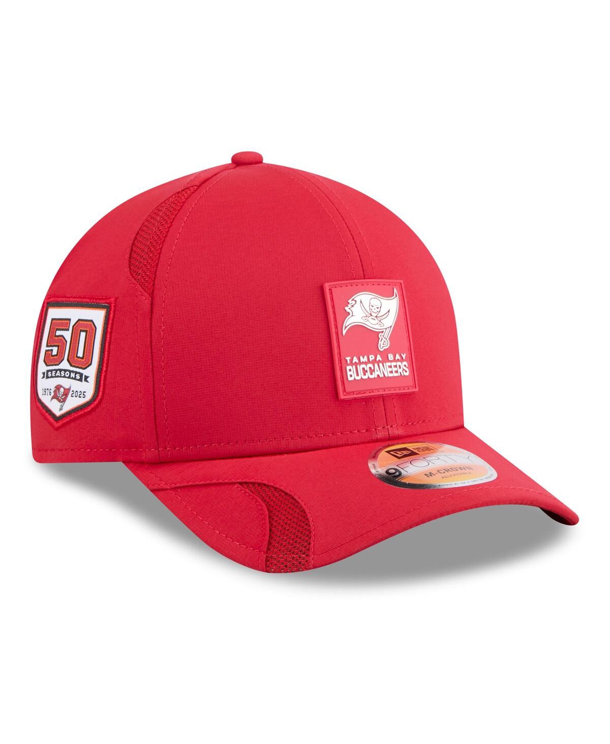 New Era Big Boys And Girls Red Tampa Bay Buccaneers 2025 Sideline M-crown 9forty Adjustable Hat In Burgundy