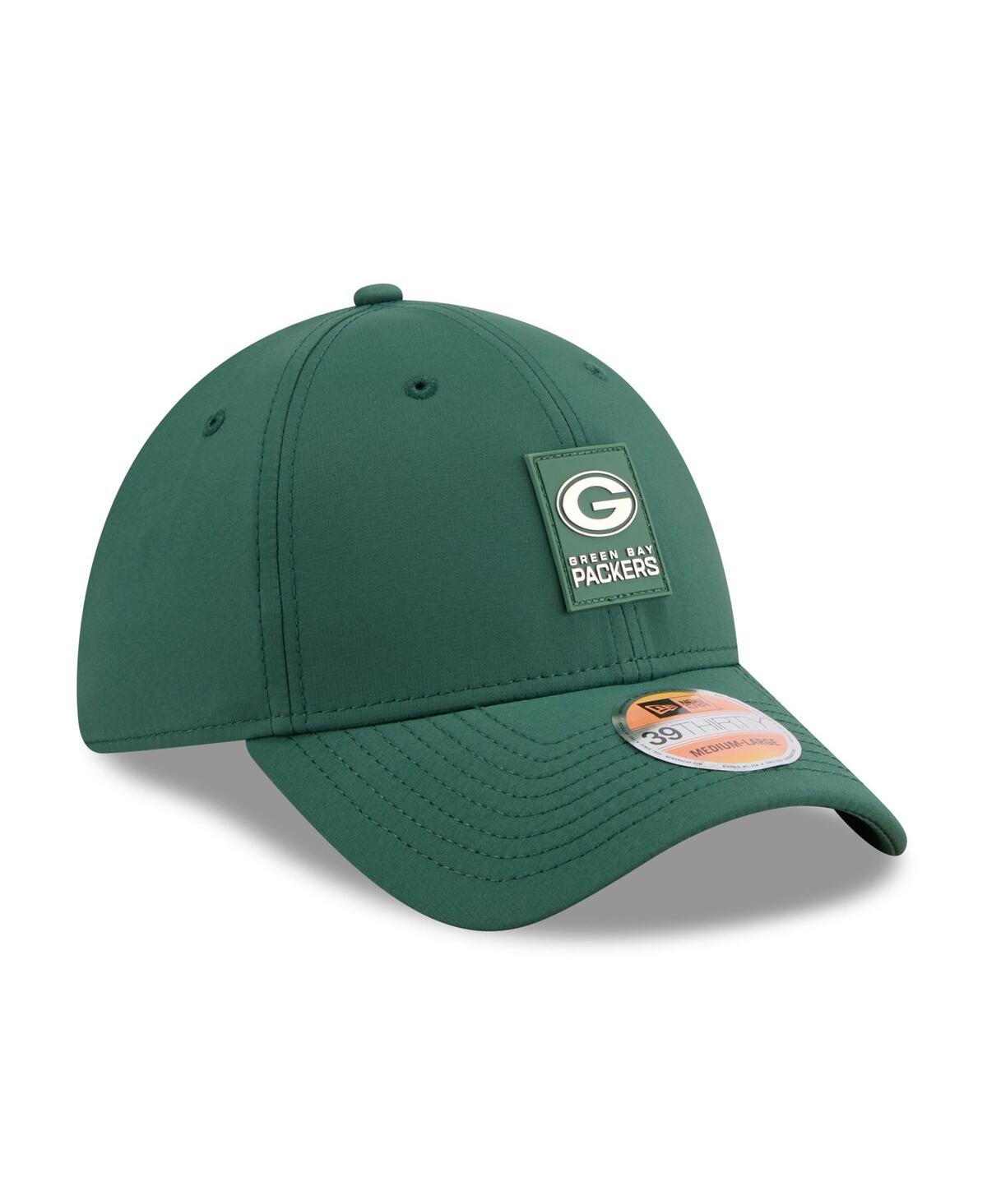 New Era Men's Green Green Bay Packers 2025 Sideline 39thirty Flex Hat In Green