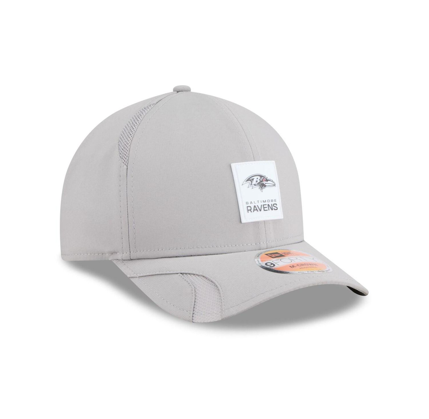 Men's Gray Baltimore Ravens 2025 Sideline M-Crown 9FORTY Adjustable Hat
