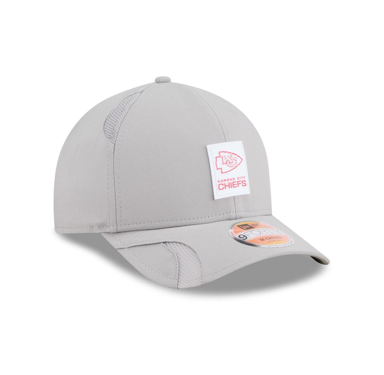 Men's Gray Kansas City Chiefs 2025 Sideline M-Crown 9FORTY Adjustable Hat