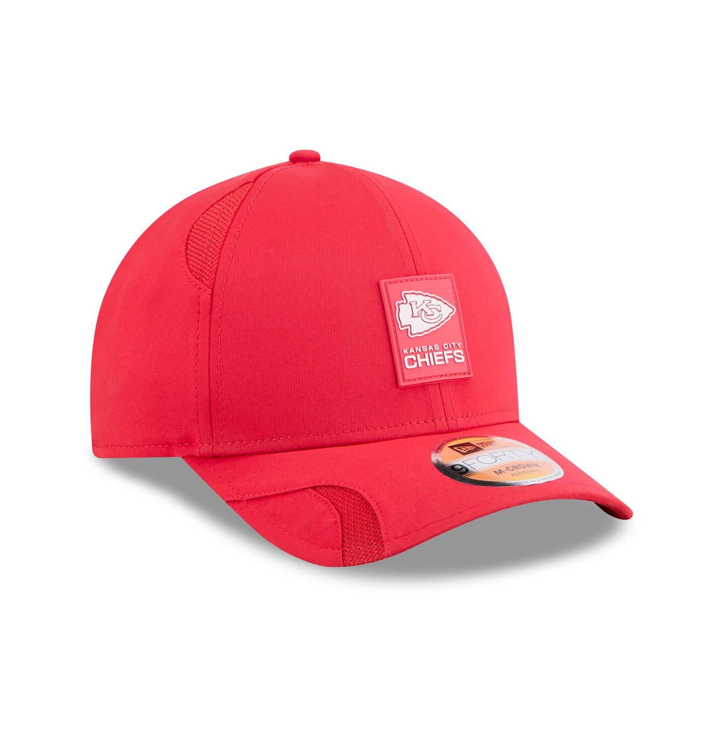 Мужская кепка New Era Red Kansas City Chiefs 2025 Sideline M-Crown 9FORTY Adjustable Hat — фото 4