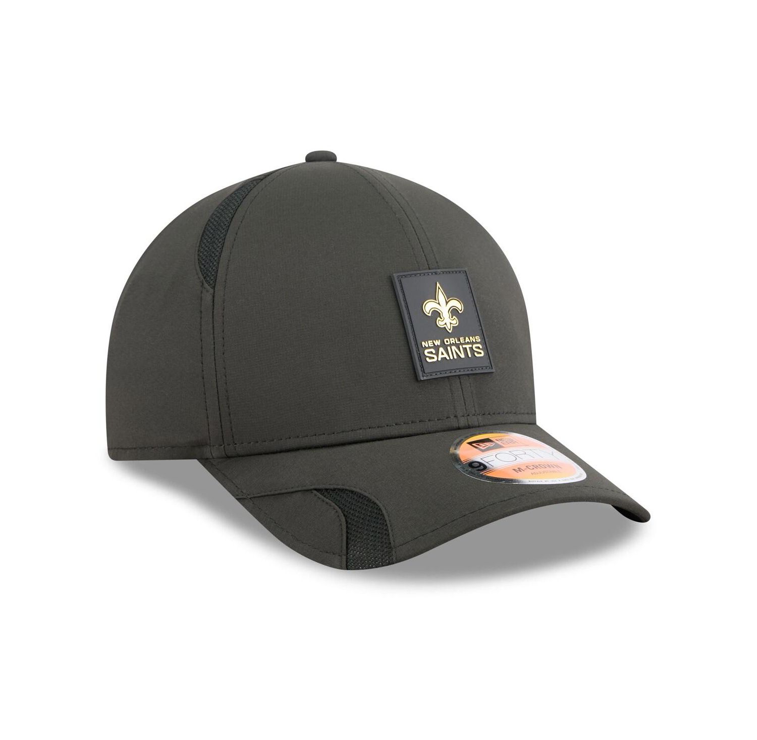 Men's Black New Orleans Saints 2025 Sideline M-Crown 9FORTY Adjustable Hat