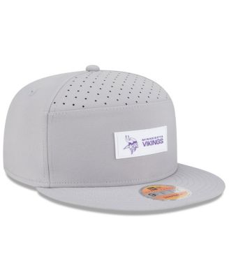 Men's Gray Minnesota Vikings 2025 Sideline Split Panel 9FIFTY Snapback Hat