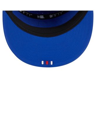 Men's Royal Buffalo Bills 2025 Sideline Throwback Split Panel 9FIFTY Snapback Hat