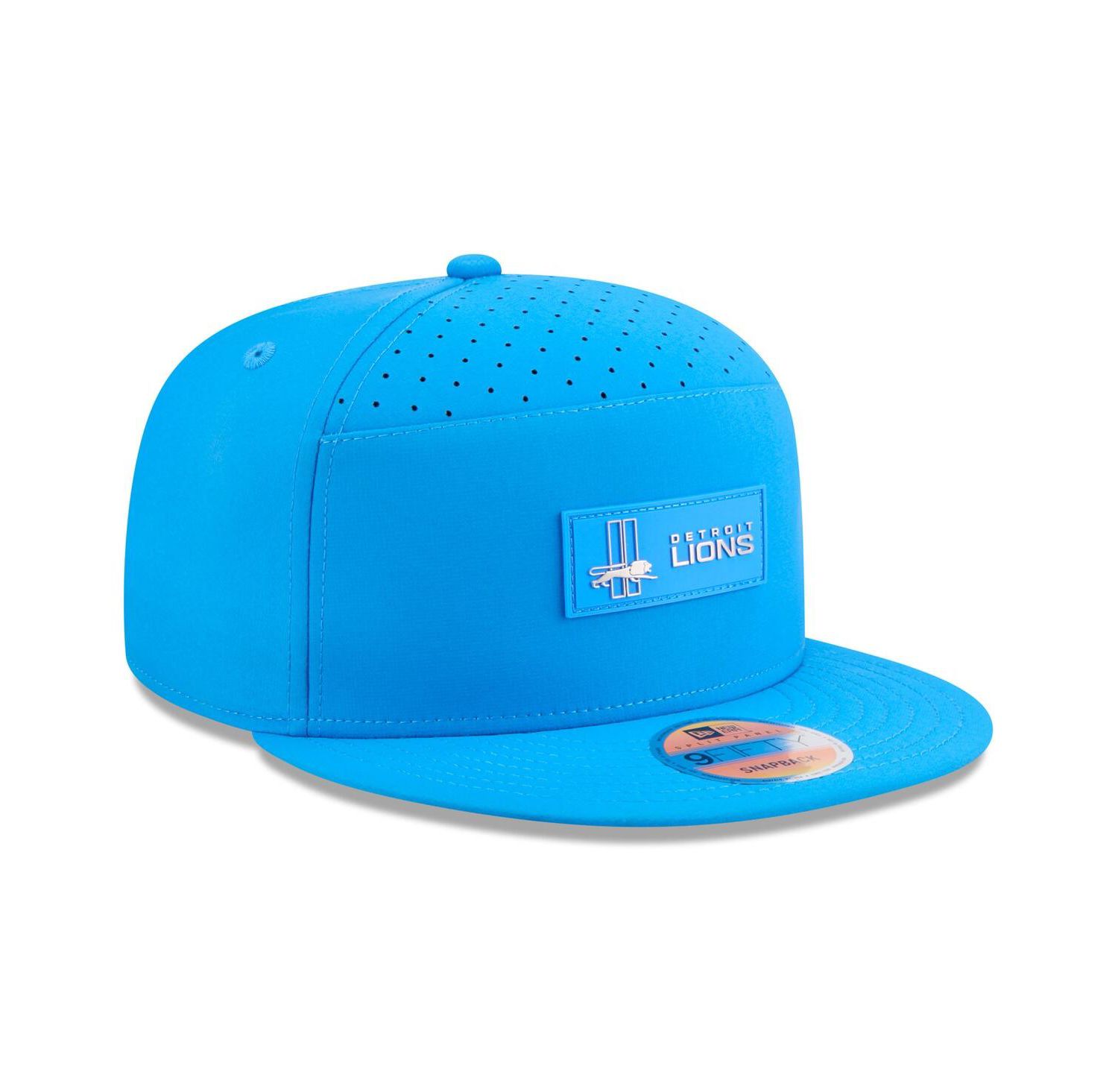 Men's Blue Detroit Lions 2025 Sideline Throwback Split Panel 9FIFTY Snapback Hat