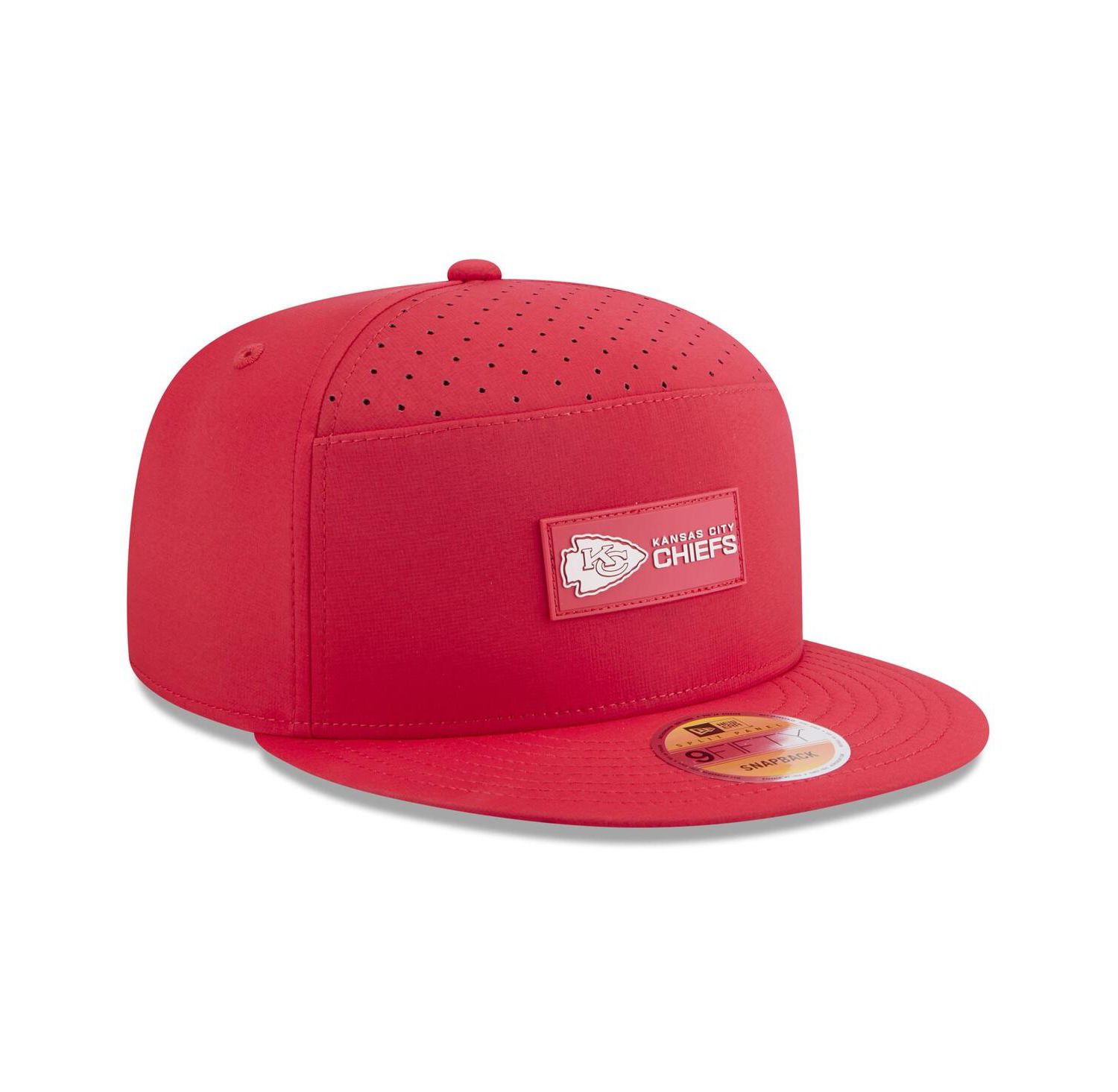 Men's Red Kansas City Chiefs 2025 Sideline Split Panel 9FIFTY Snapback Hat