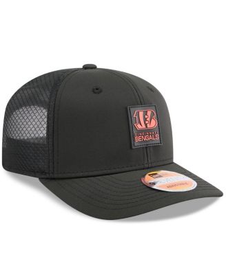 Men's Black Cincinnati Bengals 2025 Sideline 9SEVENTY Trucker Adjustable Hat