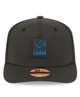 Men's Black Detroit Lions 2025 Sideline 9SEVENTY Trucker Adjustable Hat