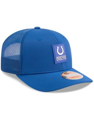 Men's Royal Indianapolis Colts 2025 Sideline 9SEVENTY Trucker Adjustable Hat