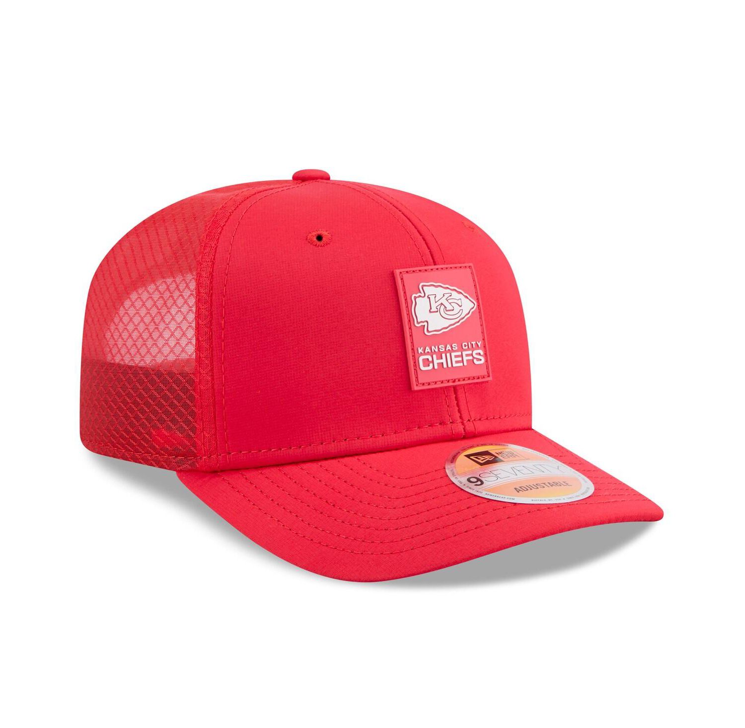 Men's Red Kansas City Chiefs 2025 Sideline 9SEVENTY Trucker Adjustable Hat