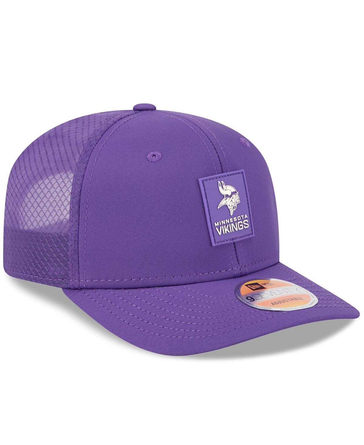 New Era Men's Purple Minnesota Vikings 2025 Sideline 9seventy Trucker Adjustable Hat In Purple