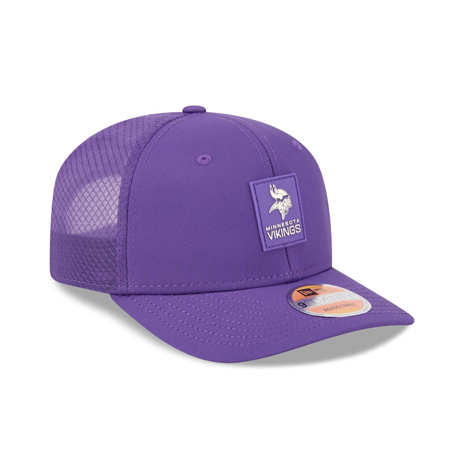 Men's Purple Minnesota Vikings 2025 Sideline 9SEVENTY Trucker Adjustable Hat
