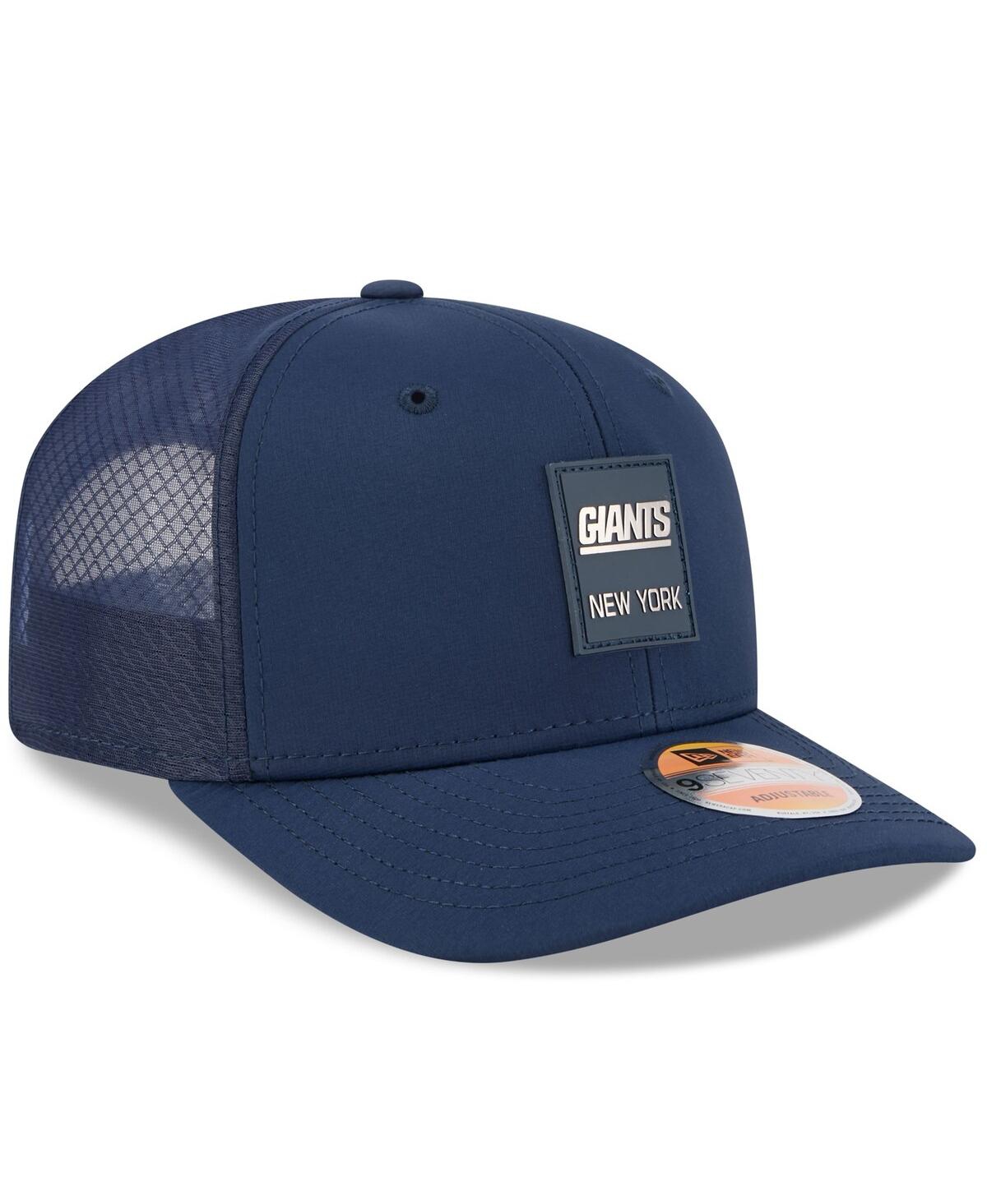 New Era Men's Navy New York Giants 2025 Sideline Throwback 9seventy Trucker Adjustable Hat In Blue
