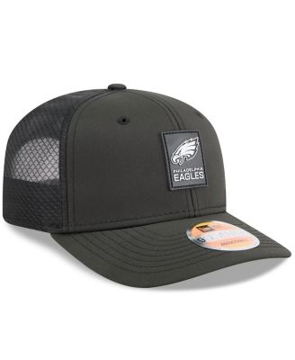 Men's Black Philadelphia Eagles 2025 Sideline 9SEVENTY Trucker Adjustable Hat