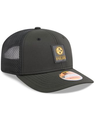 Men's Black Pittsburgh Steelers 2025 Sideline 9SEVENTY Trucker Adjustable Hat