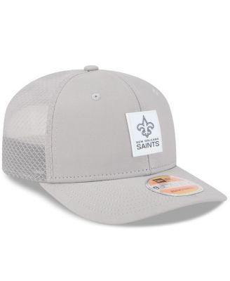 Men's Gray New Orleans Saints 2025 Sideline 9SEVENTY Adjustable Trucker Hat