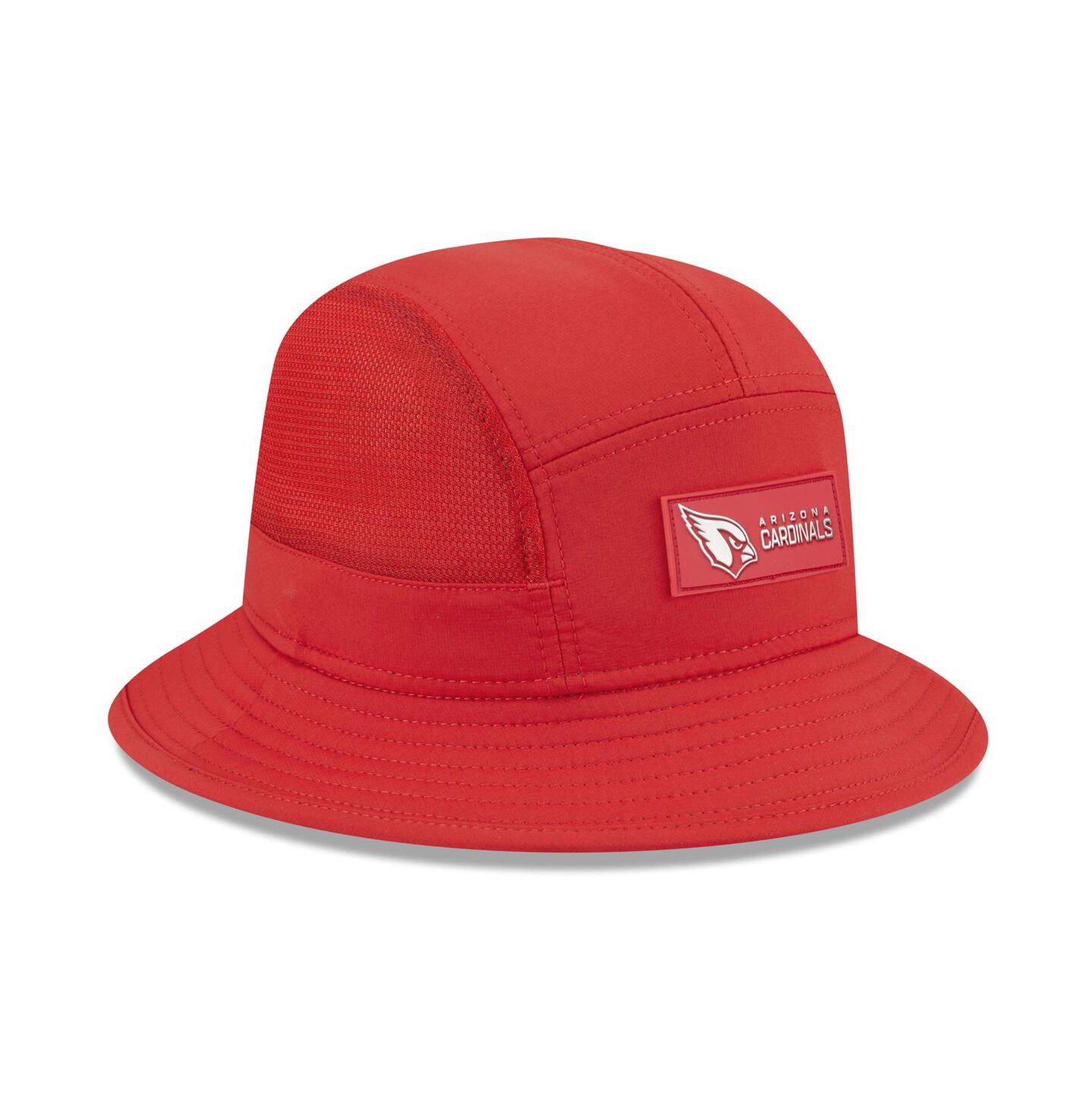 Мужская панама New Era Cardinal Arizona Cardinals 2025 Sideline Bucket Hat — фото 4