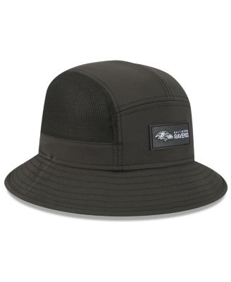 Men's Black Baltimore Ravens 2025 Sideline Bucket Hat