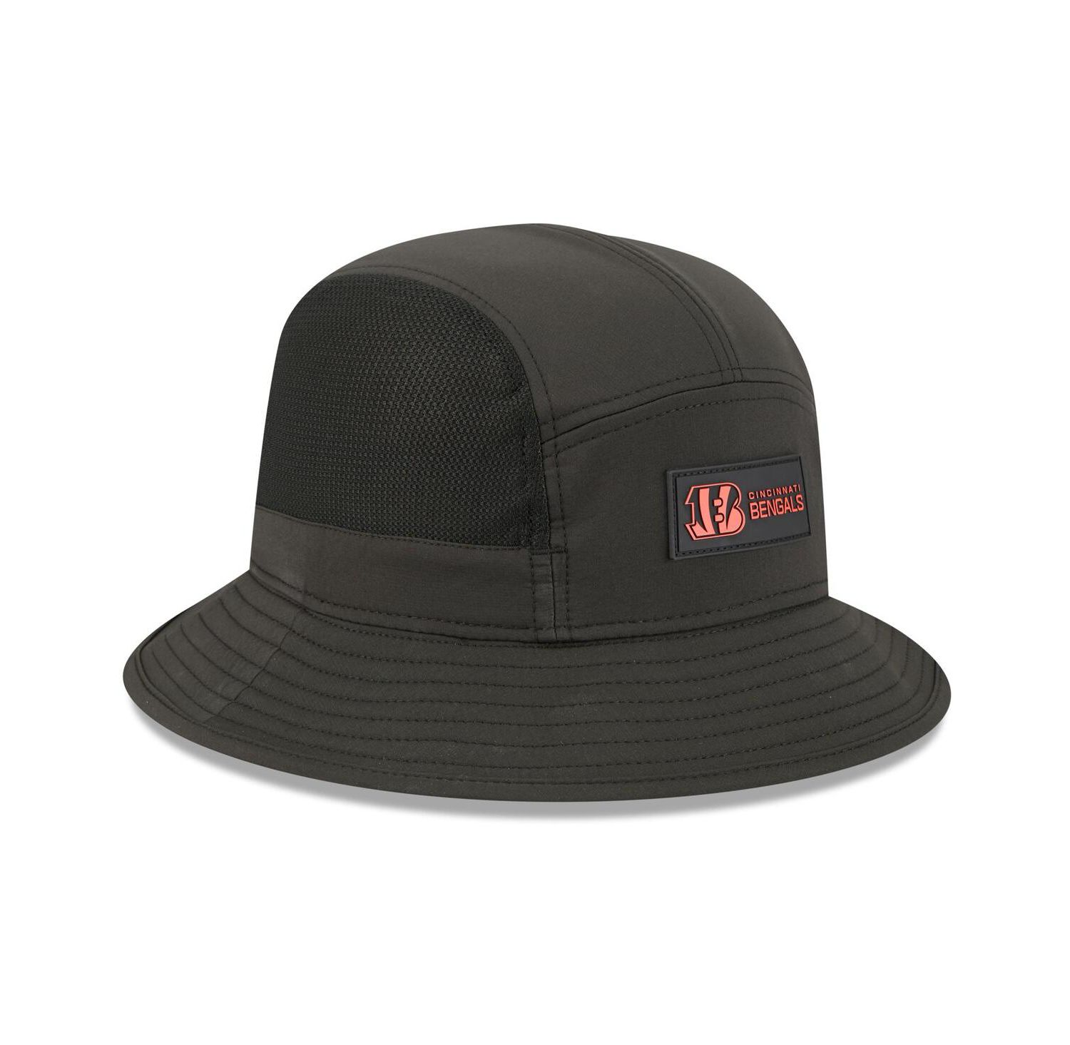 Men's Black Cincinnati Bengals 2025 Sideline Bucket Hat