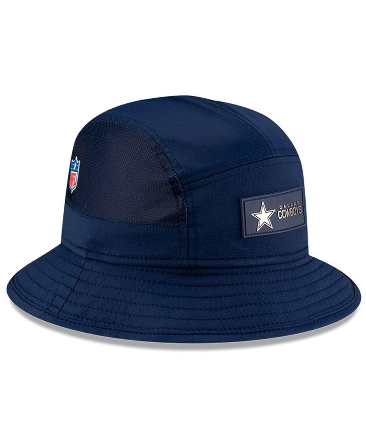 New Era Men's Navy Dallas Cowboys 2025 Sideline Bucket Hat In Blue