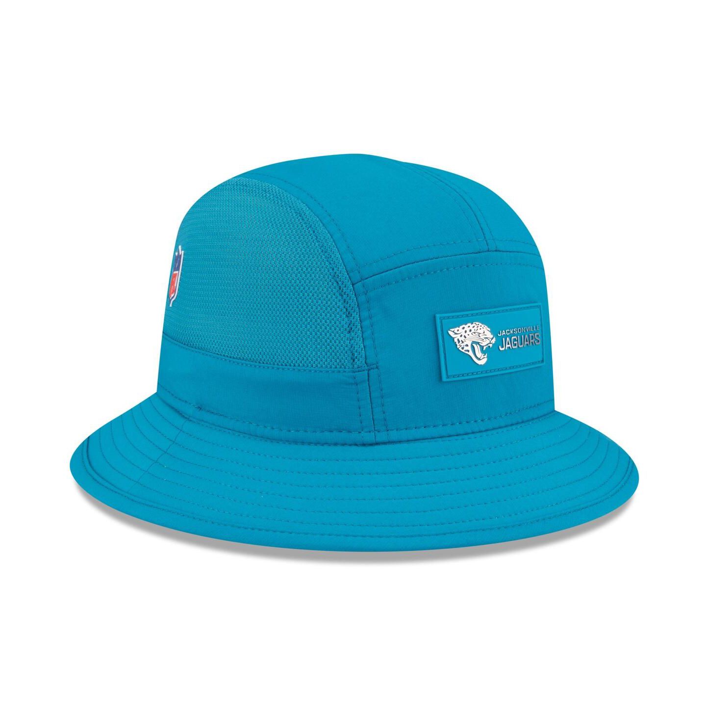 Мужская панама New Era Teal Jacksonville Jaguars 2025 Sideline Bucket Hat — фото 3