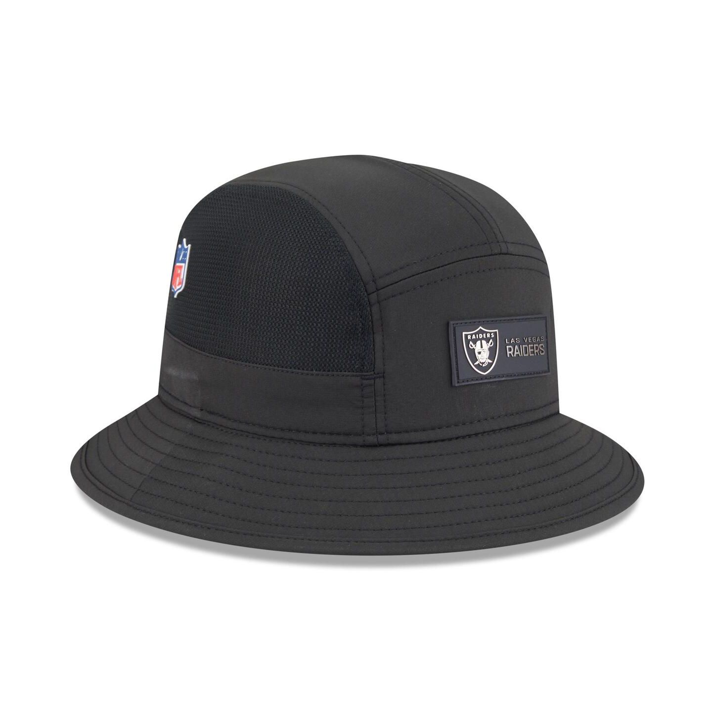 Мужская панама New Era Black Las Vegas Raiders 2025 Sideline Bucket Hat — фото 4