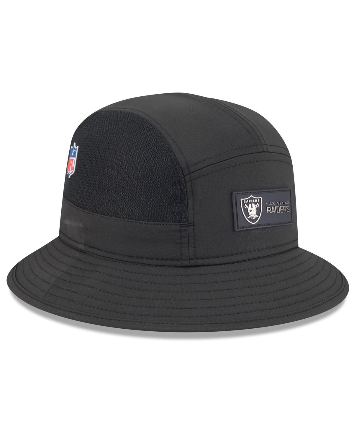 New Era Men's Black Las Vegas Raiders 2025 Sideline Bucket Hat In Black