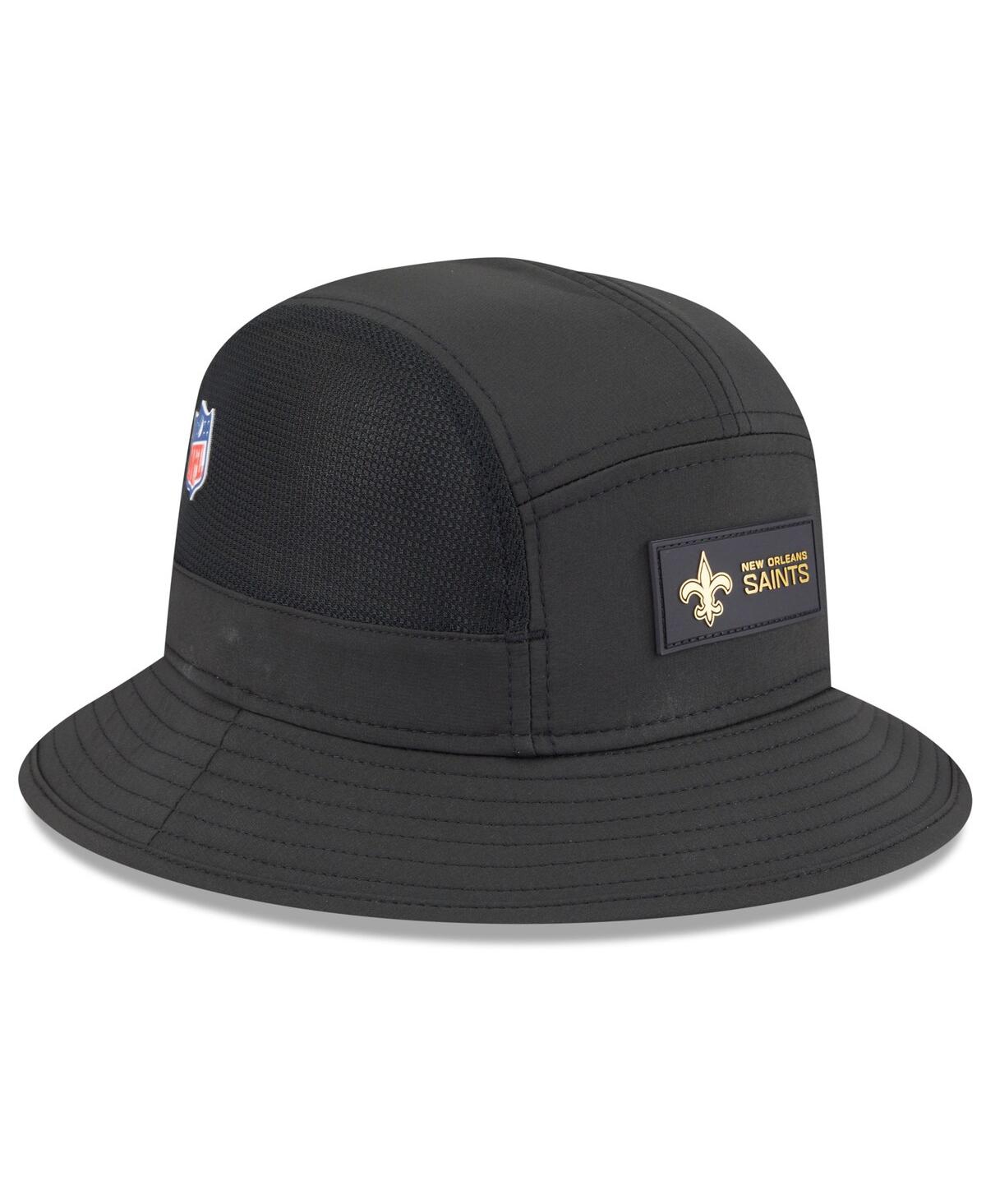 New Era Men's Black New Orleans Saints 2025 Sideline Bucket Hat In Black