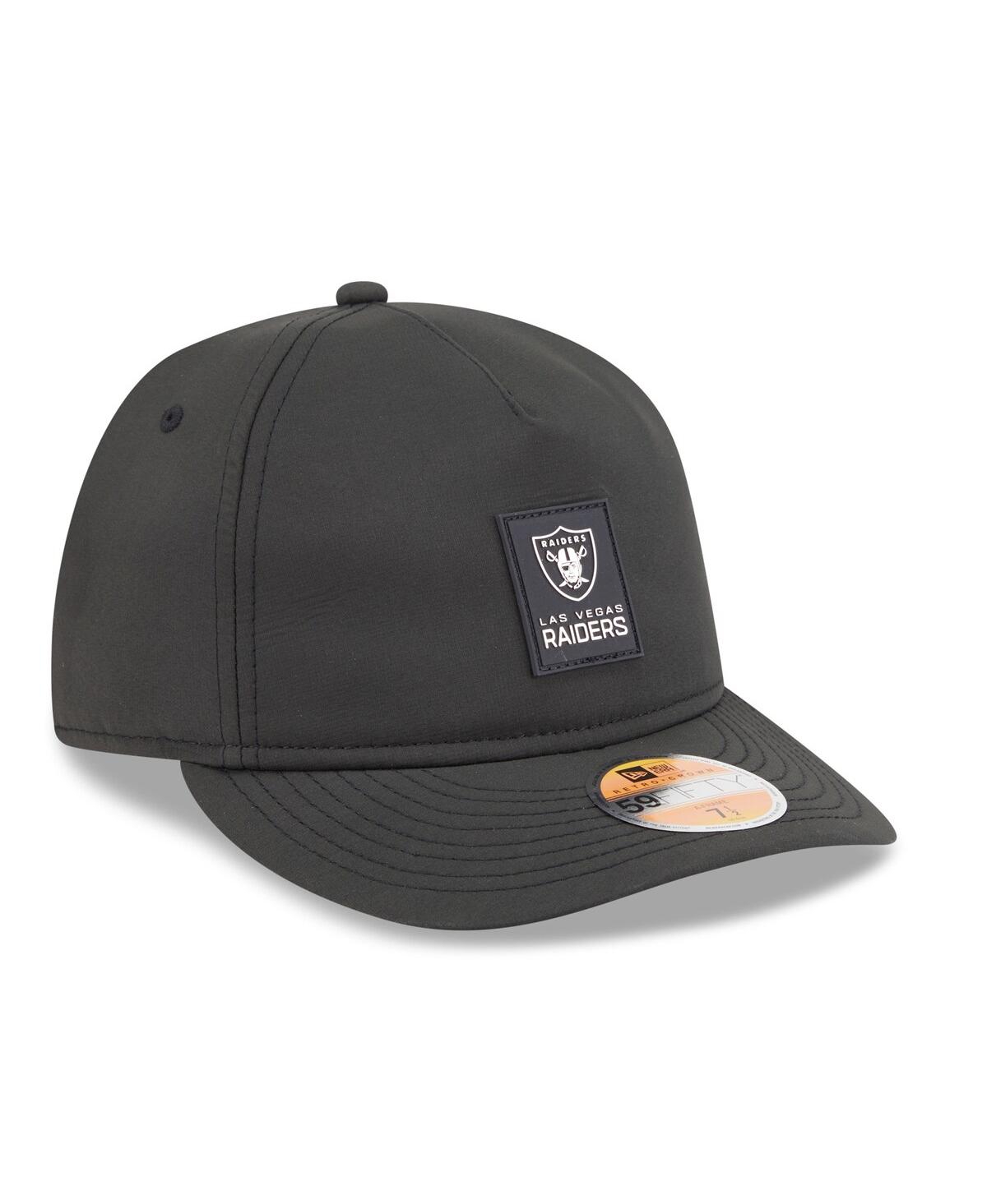 New Era Men's Black Las Vegas Raiders 2025 Sideline Retro Crown 59fifty Fitted Hat In Black