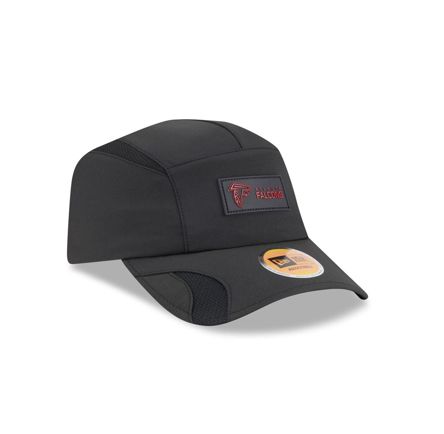 Men's Black Atlanta Falcons 2025 Sideline Runner Adjustable Hat