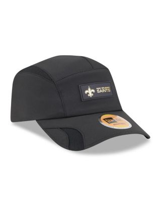 Men's Black New Orleans Saints 2025 Sideline Runner Adjustable Hat
