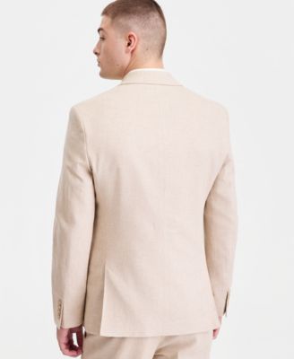 Men's Slim-Fit Linen-Blend Suit Separates Jacket