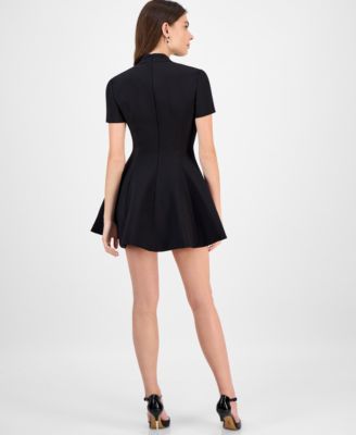 Women's Zephyra Mock Neck Fit & Flare Dress