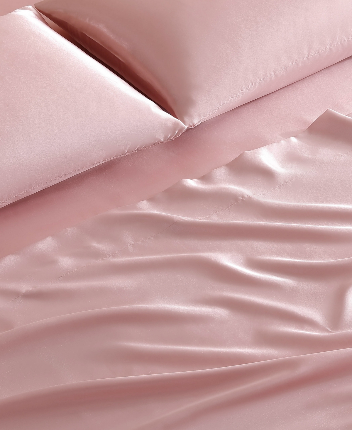 Jessica Simpson Silky Satin 3-pc. Sheet Set, Twin Xl In Pink