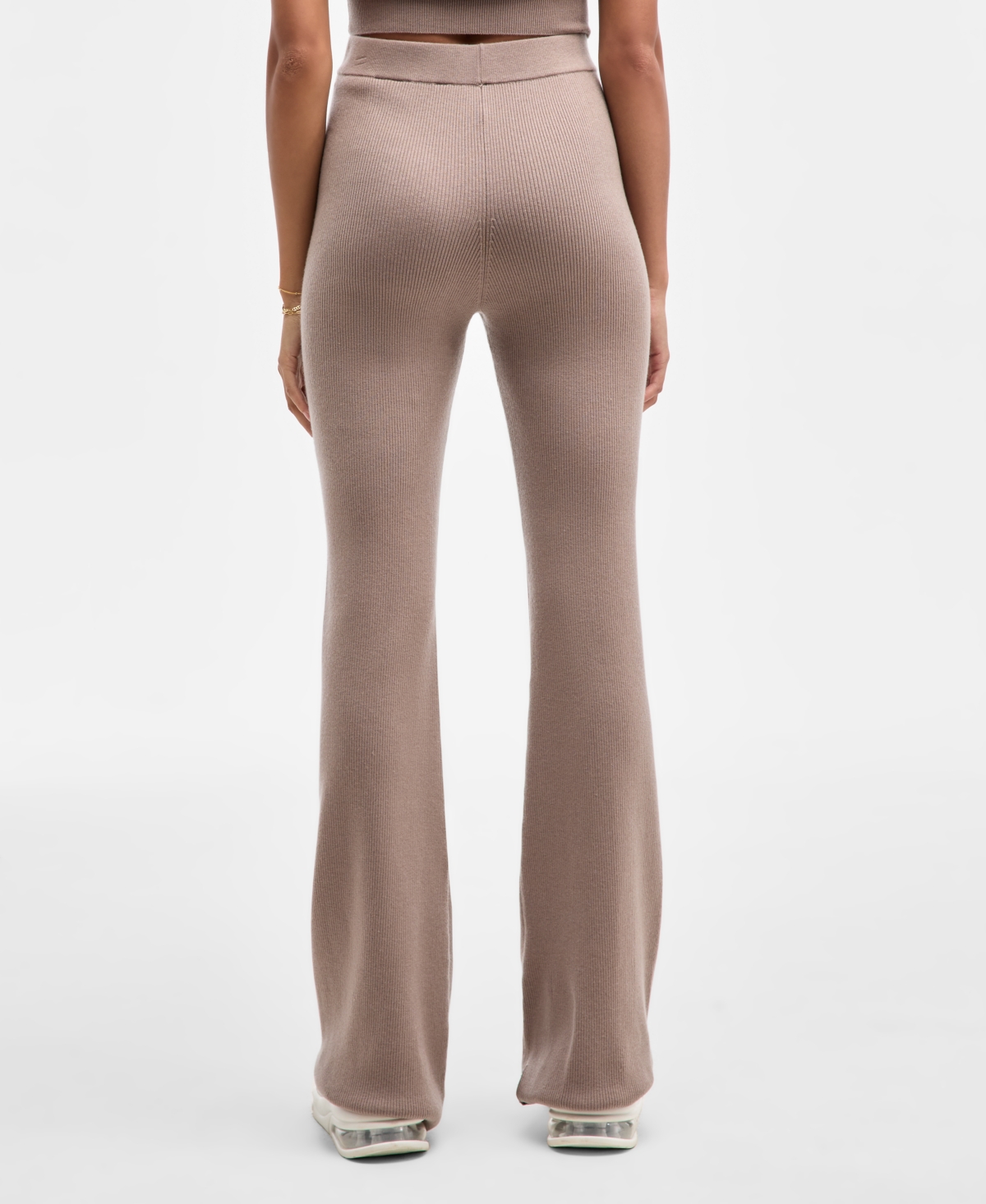Guess Women's Flaminia Ribbed Sweater Flare Pants In Neutral