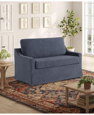53.5" Polyester Hampstead Convertible Twin Sleeper Loveseat