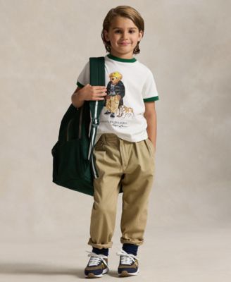 Toddler and Little Boys Polo Bear Ringer T-Shirt