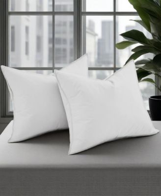 Medium Firm Goose Down Feather Pillow, King