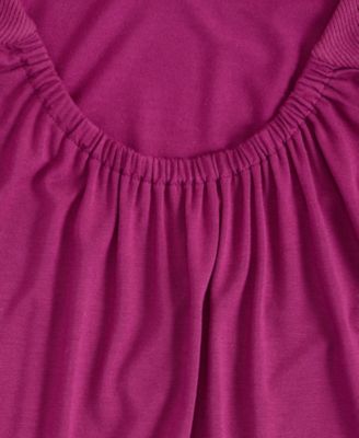 Women's Mixed Media Scoop-Neck Long-Sleeve Top, Macy's Exclusive