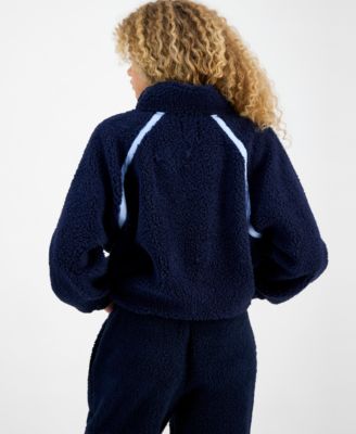 Juniors' Quarter-Zip Sherpa Jacket